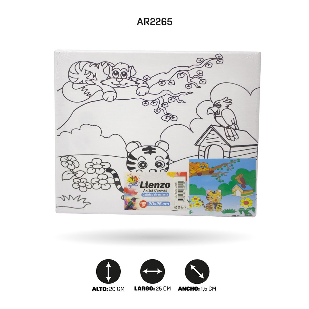 LIENZO ESTAMPADO 20x25CM 8 MOTIVOS [PAC4828-2265]
