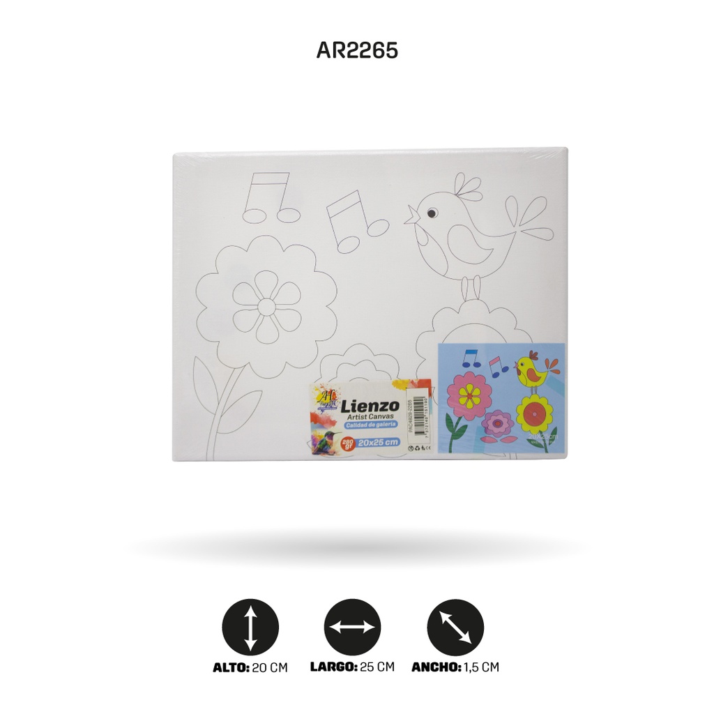 LIENZO ESTAMPADO 20x25CM 8 MOTIVOS [PAC4828-2265]