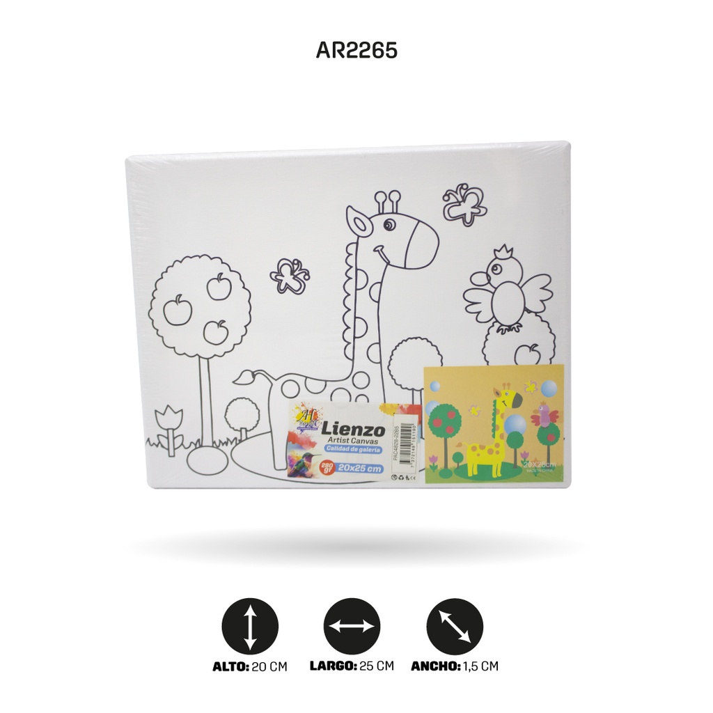 LIENZO ESTAMPADO 20x25CM 8 MOTIVOS [PAC4828-2265]