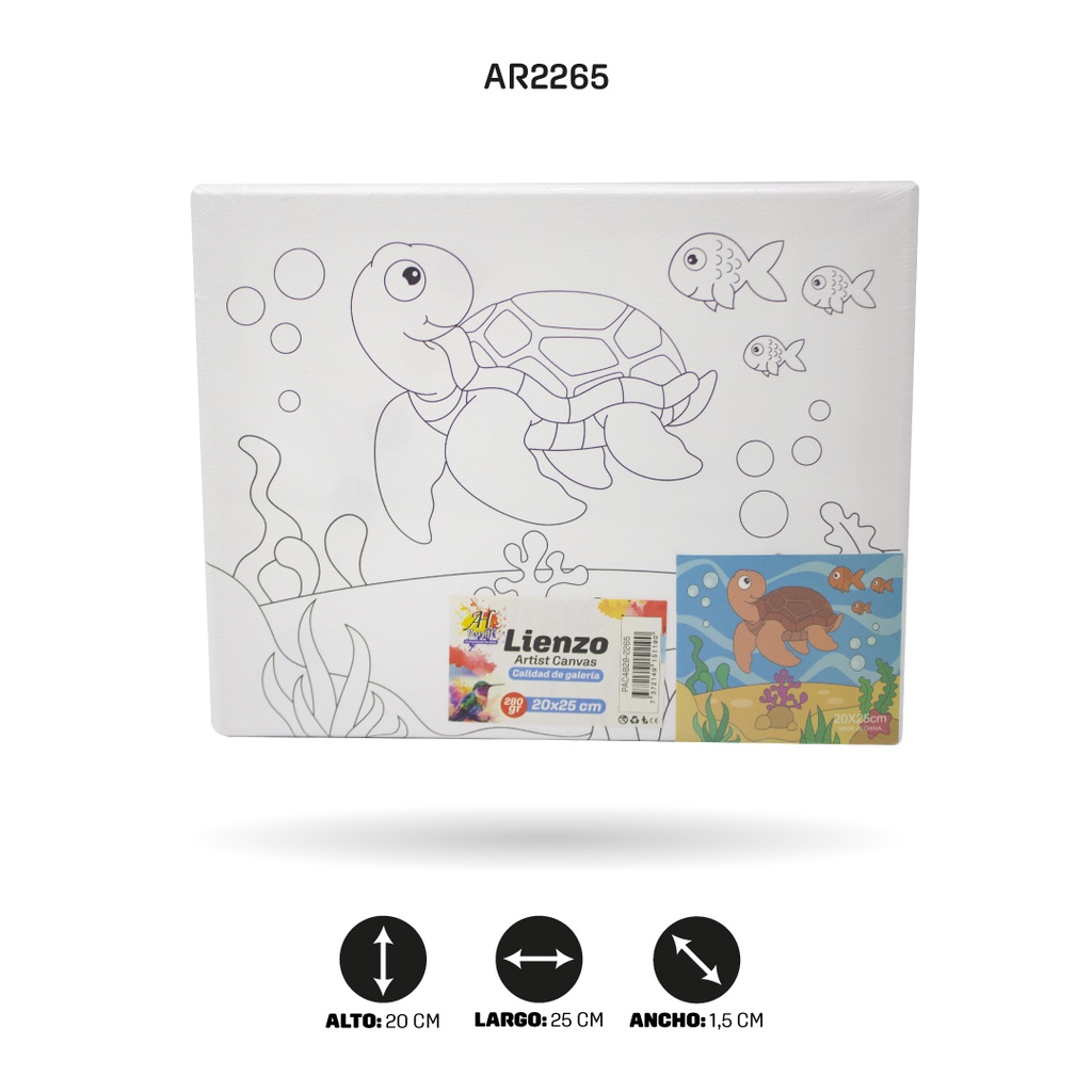 LIENZO ESTAMPADO 20x25CM 8 MOTIVOS [PAC4828-2265]