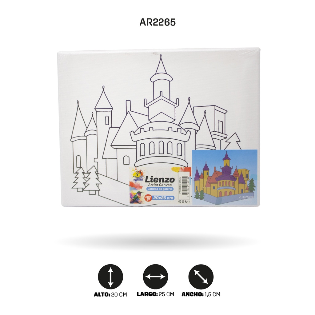 LIENZO ESTAMPADO 20x25CM 8 MOTIVOS [PAC4828-2265]