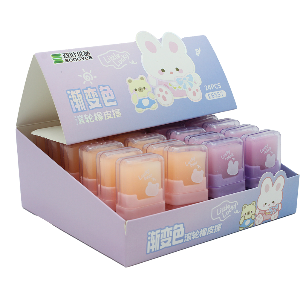 BORRADOR DOBLE CON RODILLO E6557 [PAC3064] DISPLEY X 24