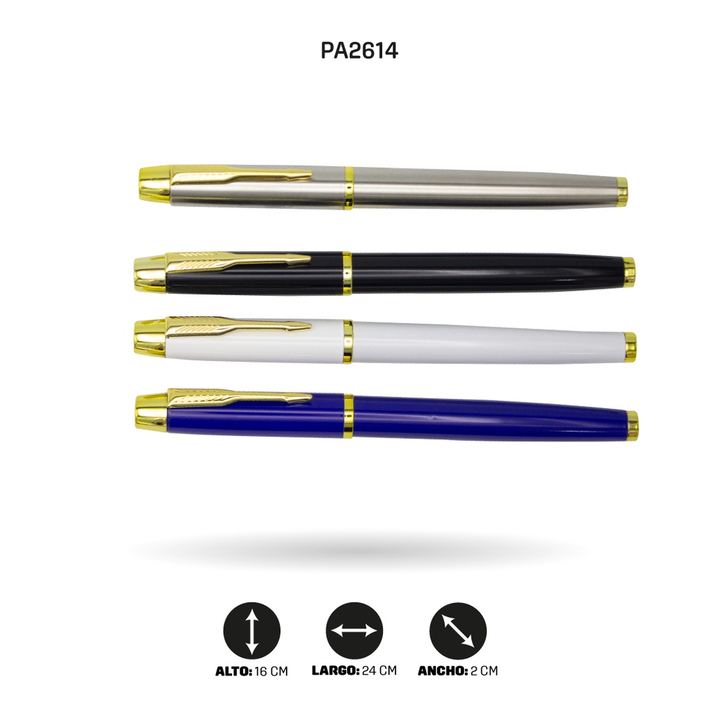 BOLIGRAFO METAL  DORADO 4 COLORES DISPLEY X 12 UND [PAC5231]