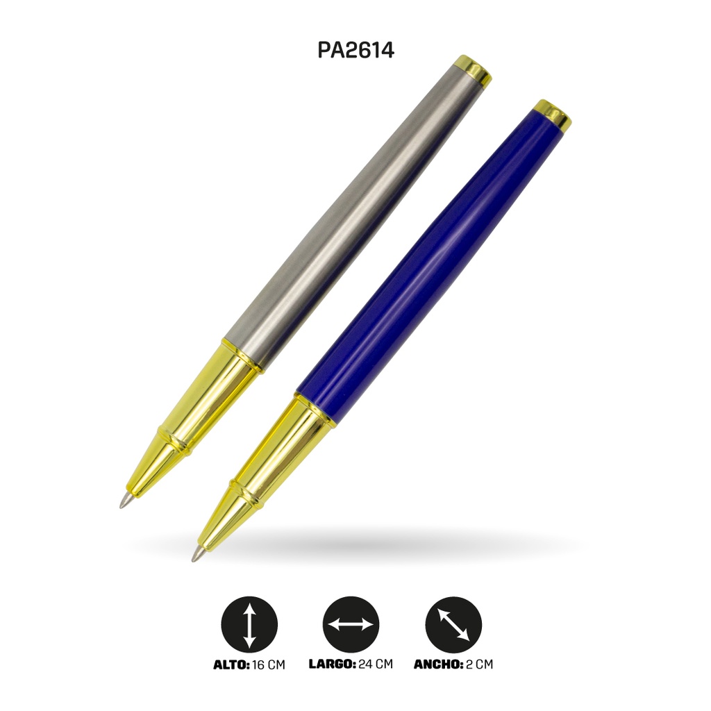 BOLIGRAFO METAL  DORADO 4 COLORES DISPLEY X 12 UND [PAC5231]