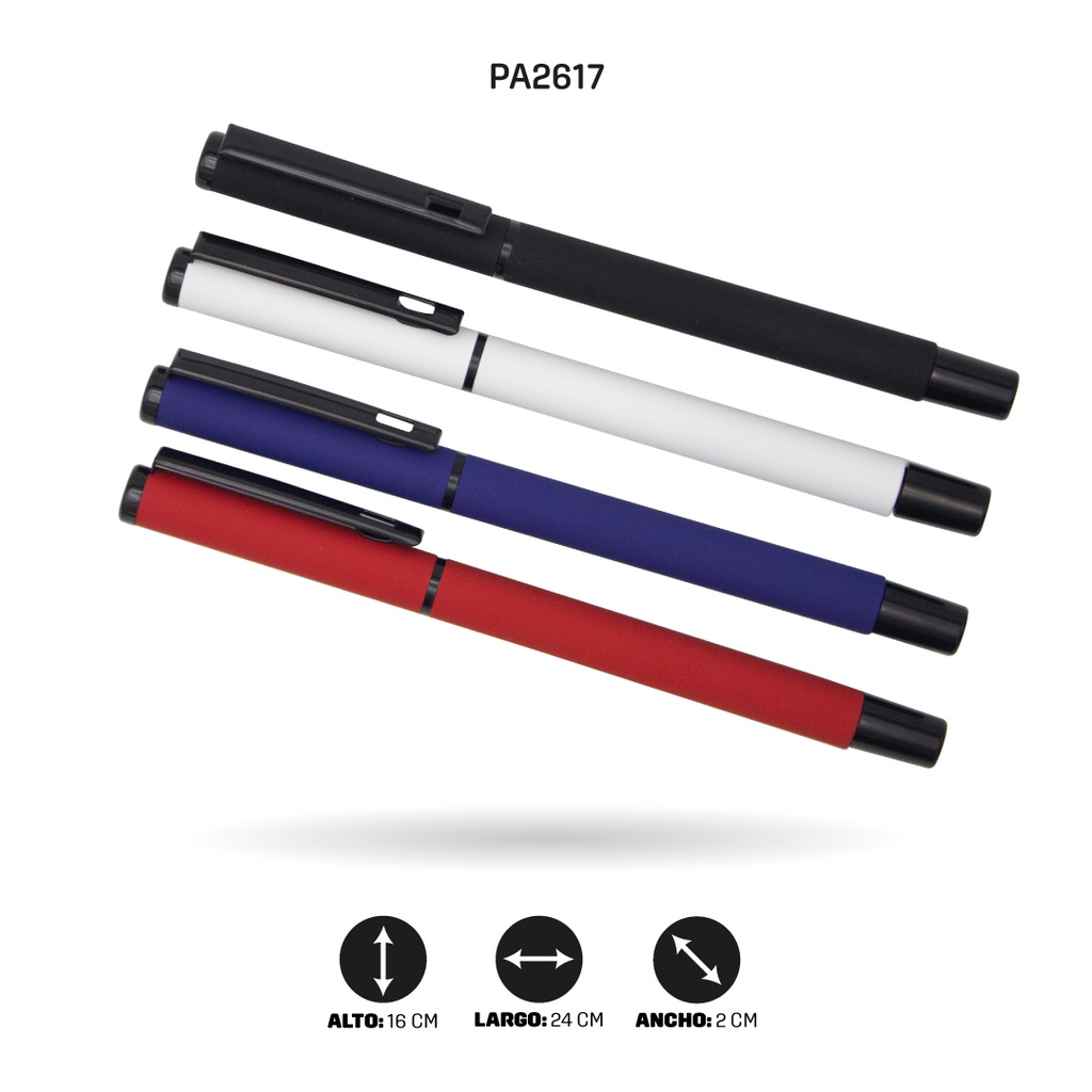 BOLIGRAFO 201 MATE 4 COLORES METALICO CON DETALLES NEGRO   [PAC5234]