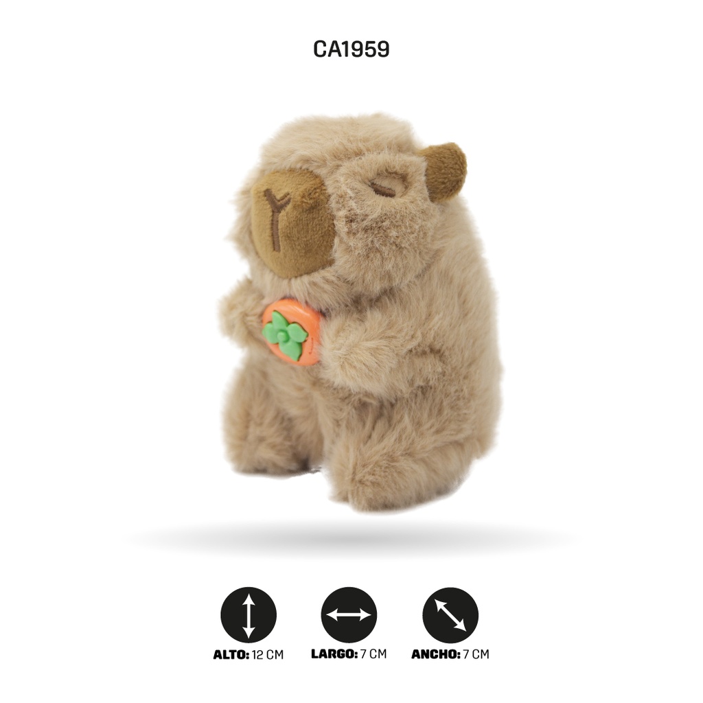 LLAVERO CAPIBARA COLOR CAFE, CON SONIDO [PAC5829]