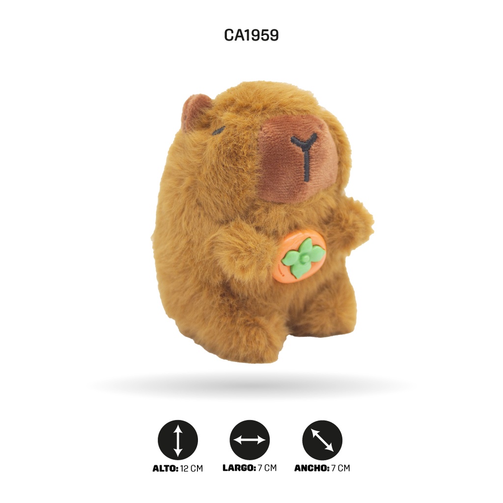 LLAVERO CAPIBARA COLOR CAFE, CON SONIDO [PAC5829]