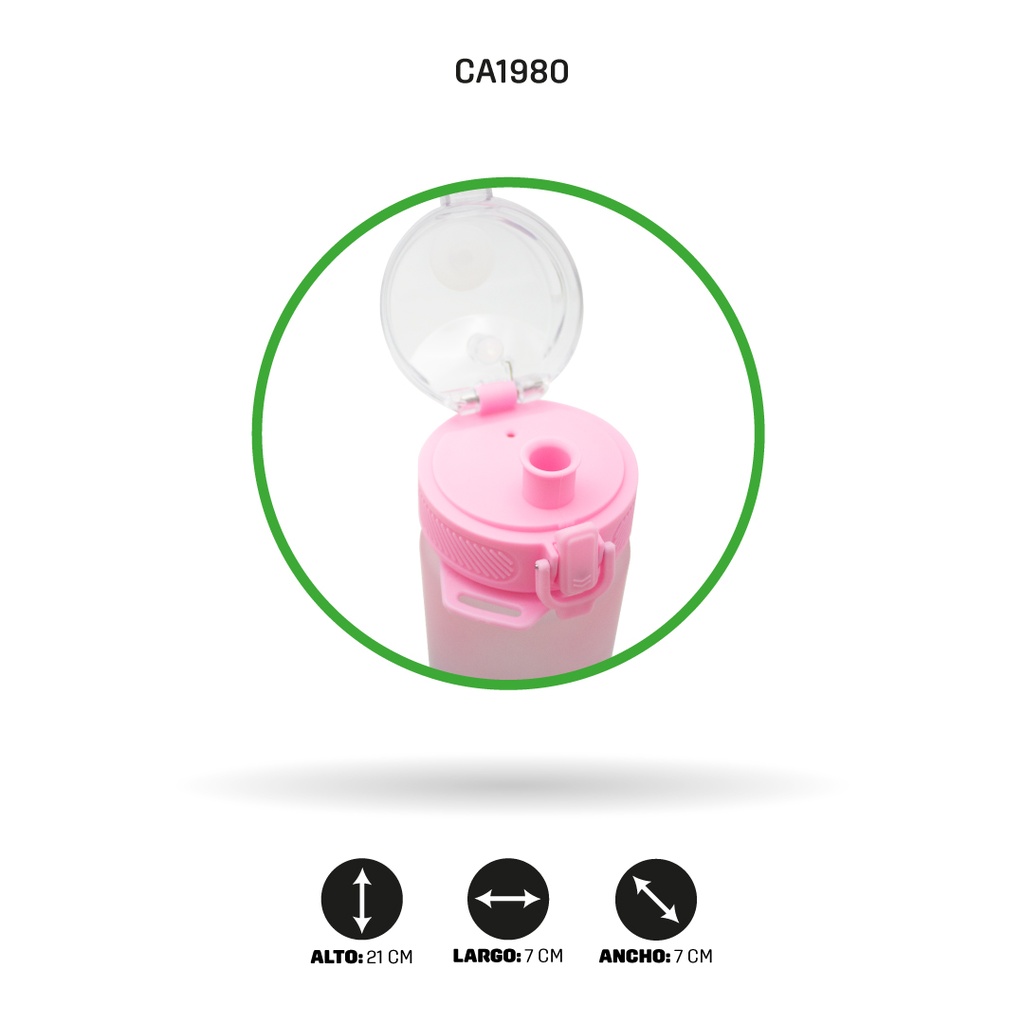 TERMO ROSADO CON PEGATINAS DE DIAMANTES [PAC5862]