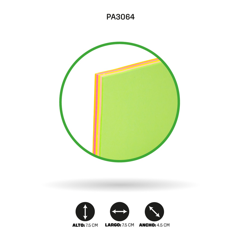 NOTAS AHROYAL NEÓN 3'X3'X100 HOJAS SUIRTIDAS  [PAC90509-3064]