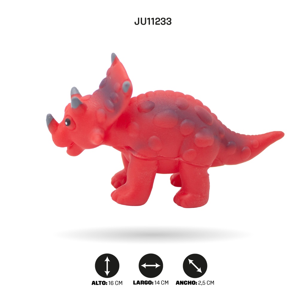 JUEGO DE SEIS DINOSAURIOS DE VINILO  [P2612-6]