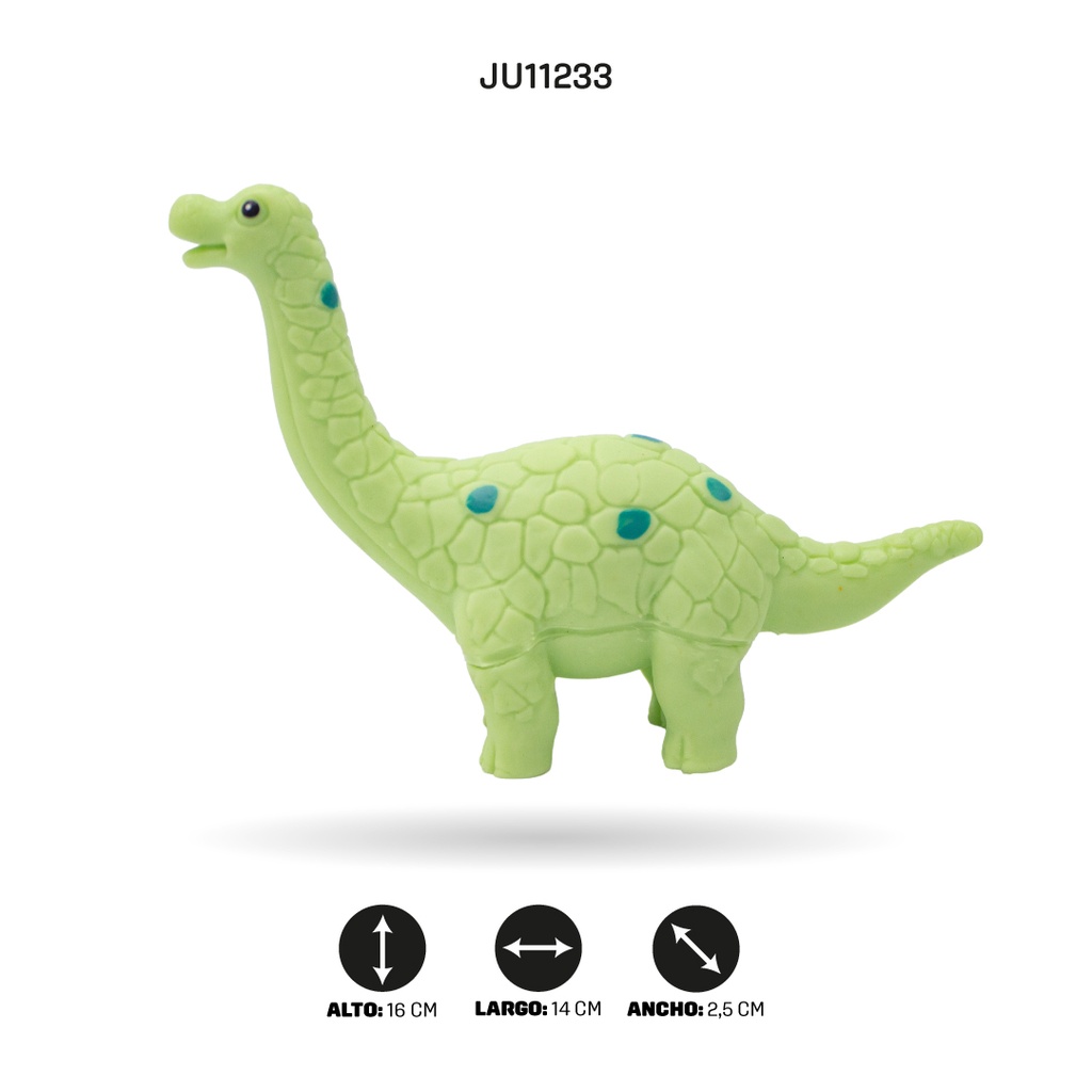 JUEGO DE SEIS DINOSAURIOS DE VINILO  [P2612-6]