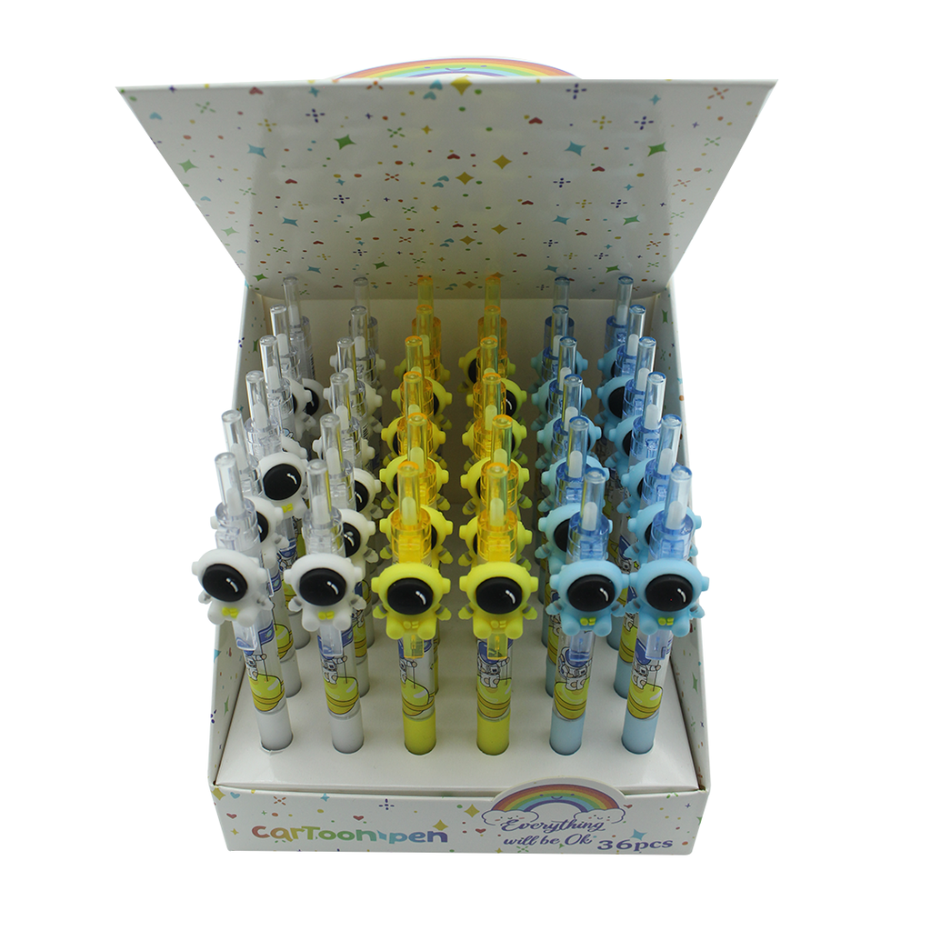 BOLIGRAFO RETRATIL ASTRONAUTA DISPLEY X 36UND QM-801A [PAC3160]