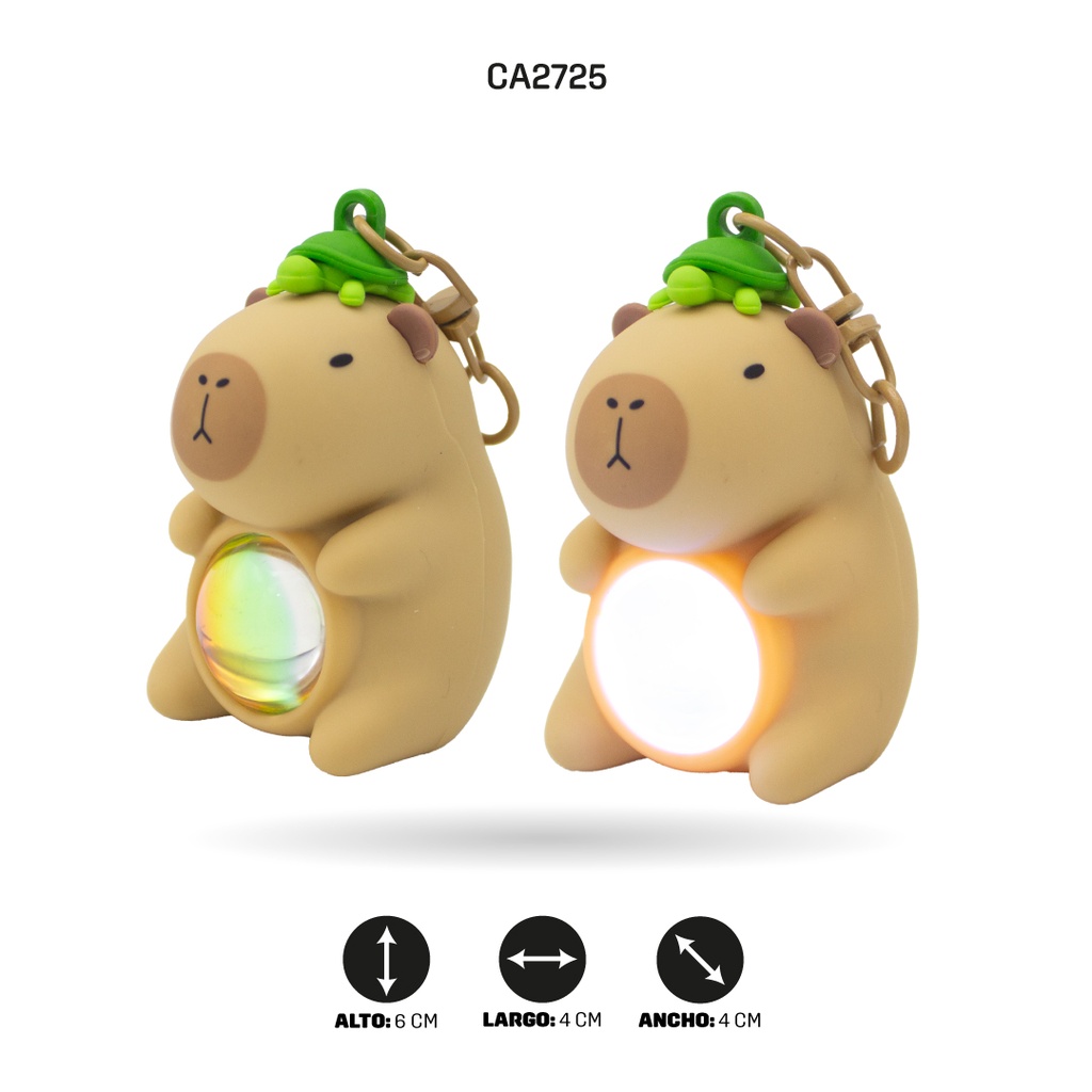 LLAVERO CAPYBARA CON LUZ  [PAC5833-PAC5834-PAC5835]