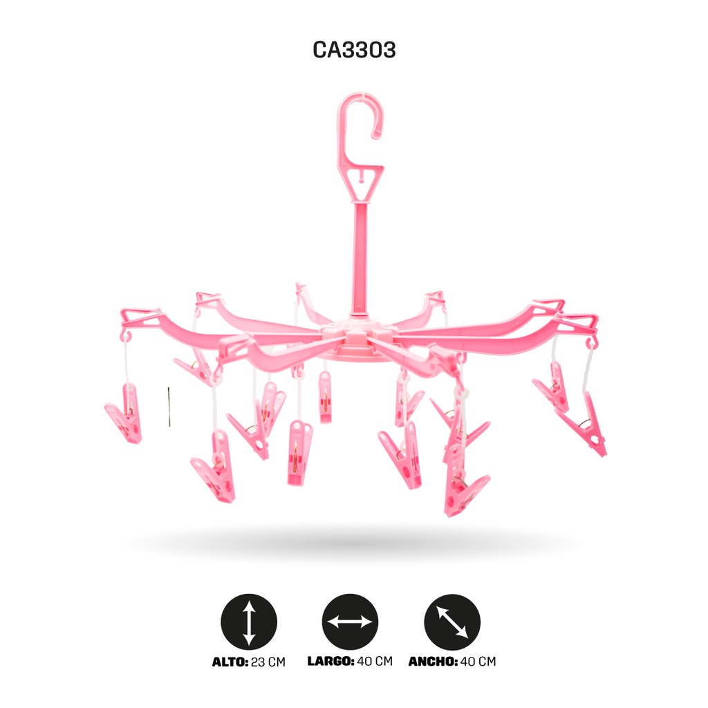 GANCHO ARAÑA MOVIL PARA ROPA X18 [PAC50030-3303]