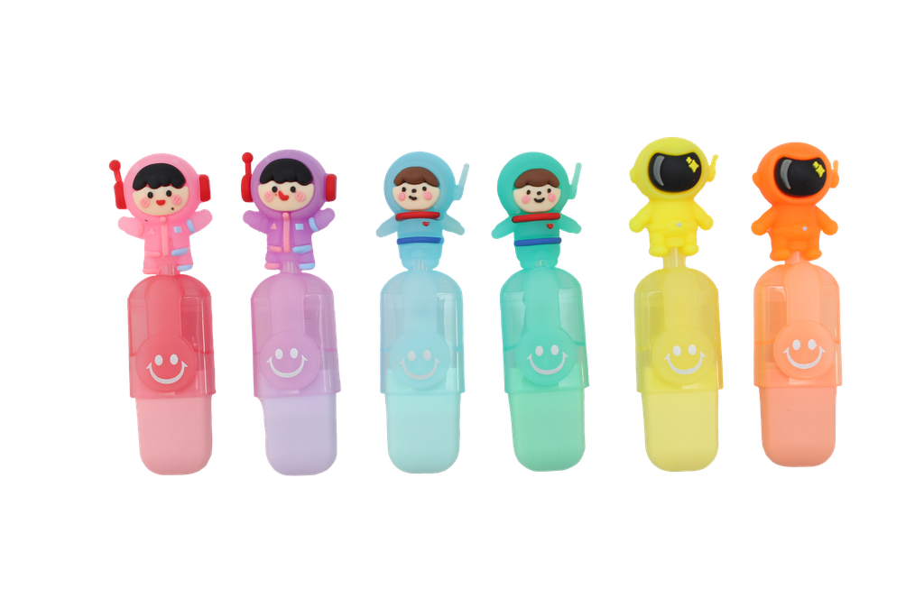 RESALTADOR X 6 UND MOTIVO ASTRONAUTAS Y CABALLO DE MAR8383 PAC3140