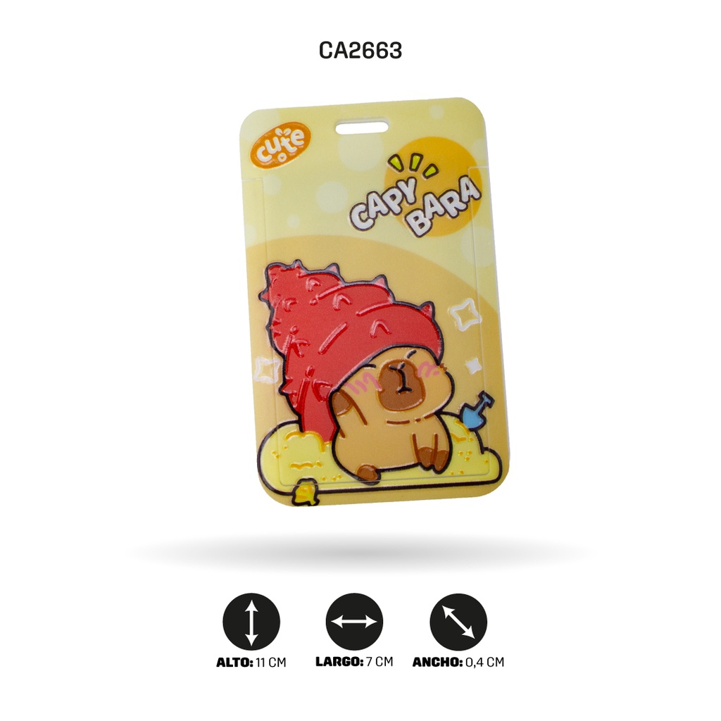 PORTA CARNET CAPYBARA CON CUERDA CORTA 1476 [PAC5775]
