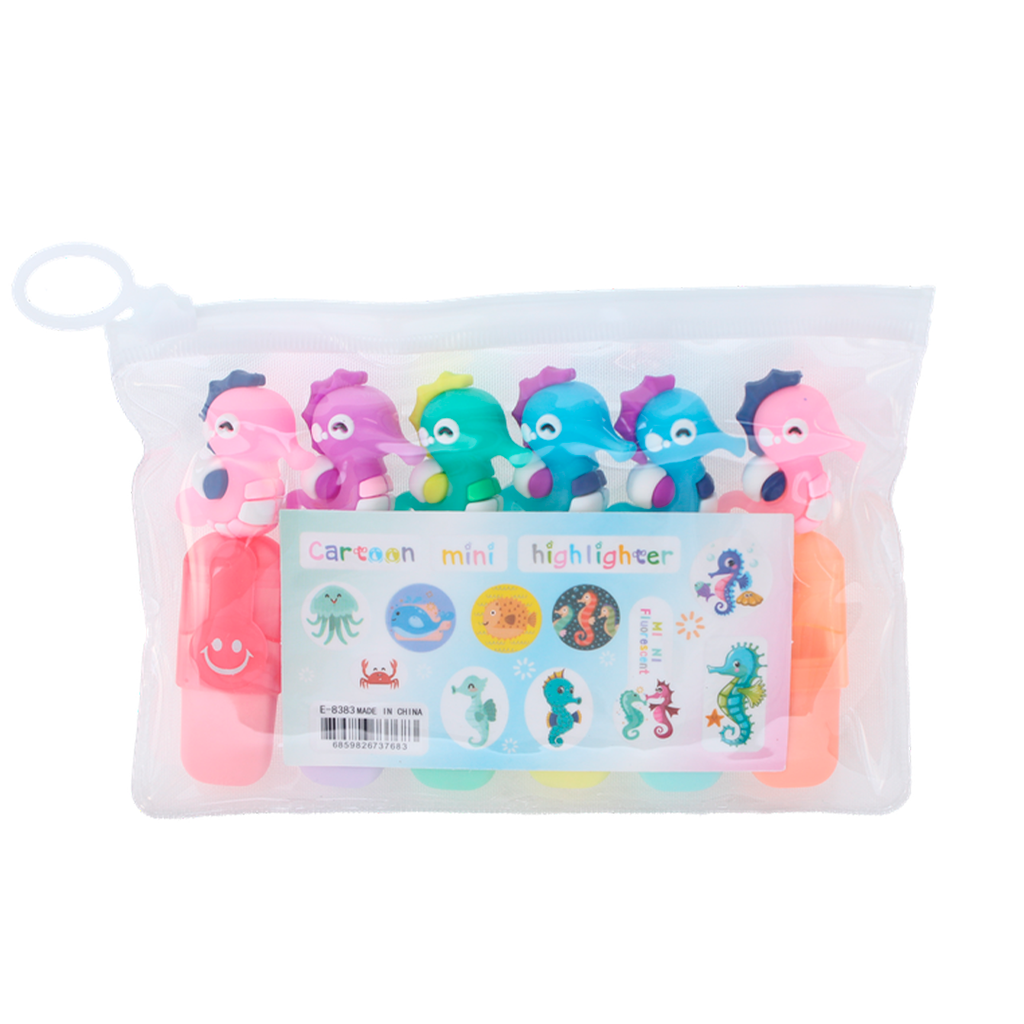 RESALTADOR X 6 UND MOTIVO ASTRONAUTAS Y CABALLO DE MAR8383 [PAC3140/PAC3141]