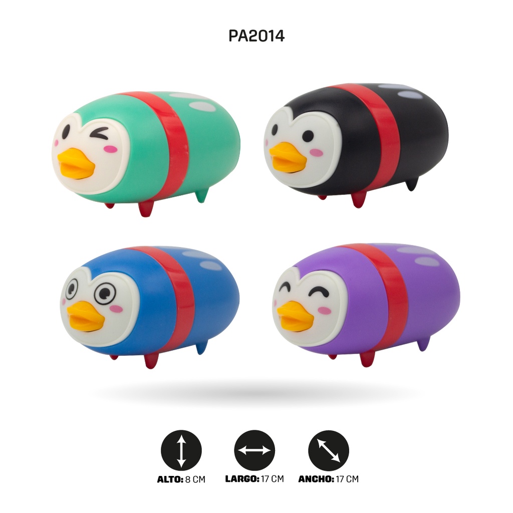 SACAPUNTA  PINGUINO DOBLE CON BORRADOR  ZD-0032 [PAC5470]