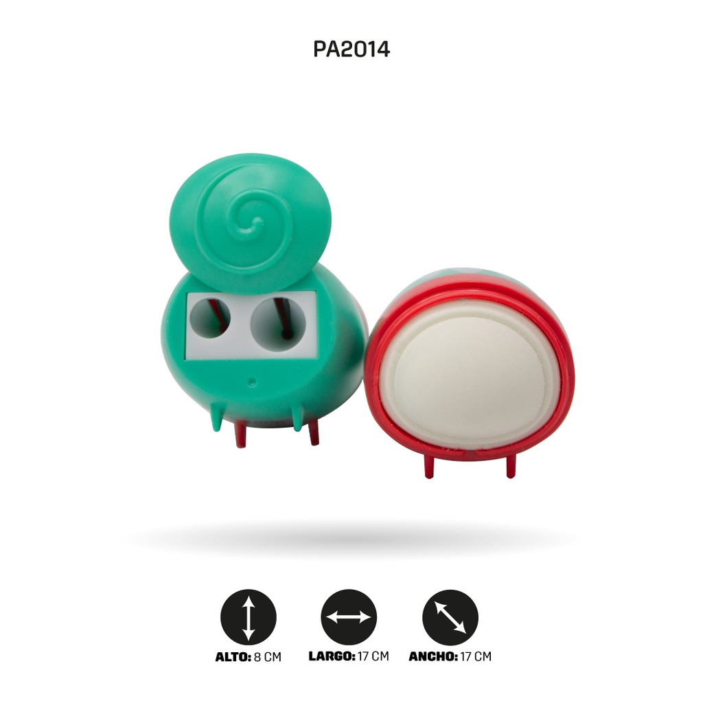 SACAPUNTA  PINGUINO DOBLE CON BORRADOR  ZD-0032 [PAC5470]