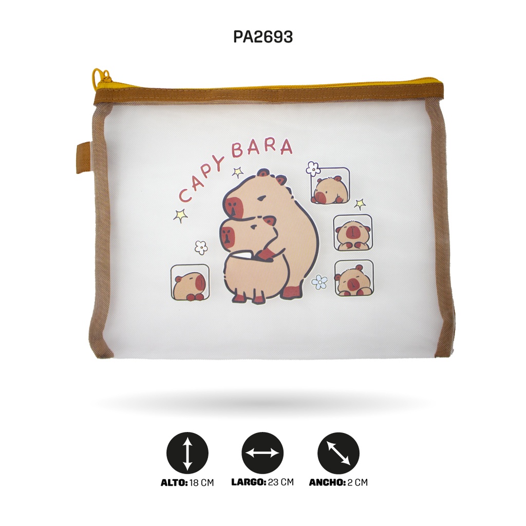 CARTUCHERA Y JUEGO DE ESTUCHE CAPYBARA 3388 [PAC5797]