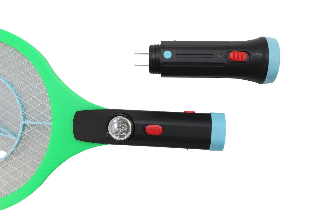 RAQUETA MATA MOSCAS DESARMABLE Y CON LINTERNA LTD-268