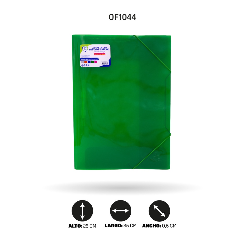 CARPETA AH ROYAL OFICIO GANCHO Y RESORTE POLICOVER 35 micras [PAC5347]