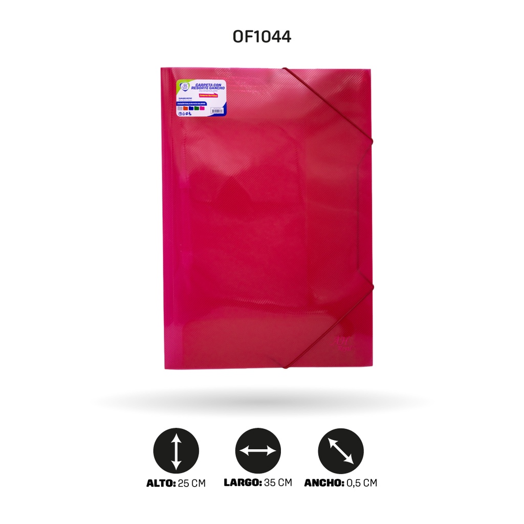CARPETA AH ROYAL OFICIO GANCHO Y RESORTE POLICOVER 35 micras [PAC5347]