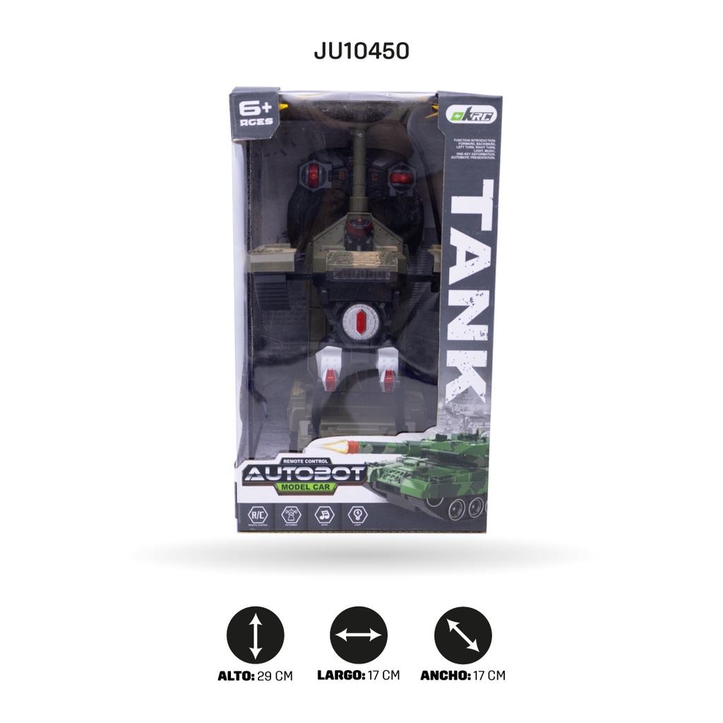 ROBOT TANQUE TRANSFORMADOR RADIOCONTROL, CON LINEA USB [429]