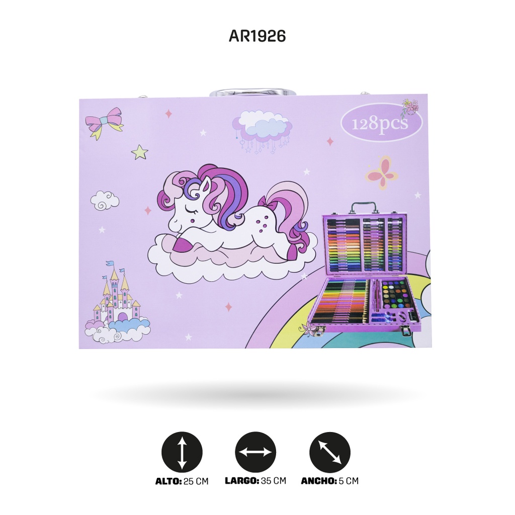 SET DE ARTE MALETA DE ASTRONAUTA Y PONY 128PCS [PAC5399]
