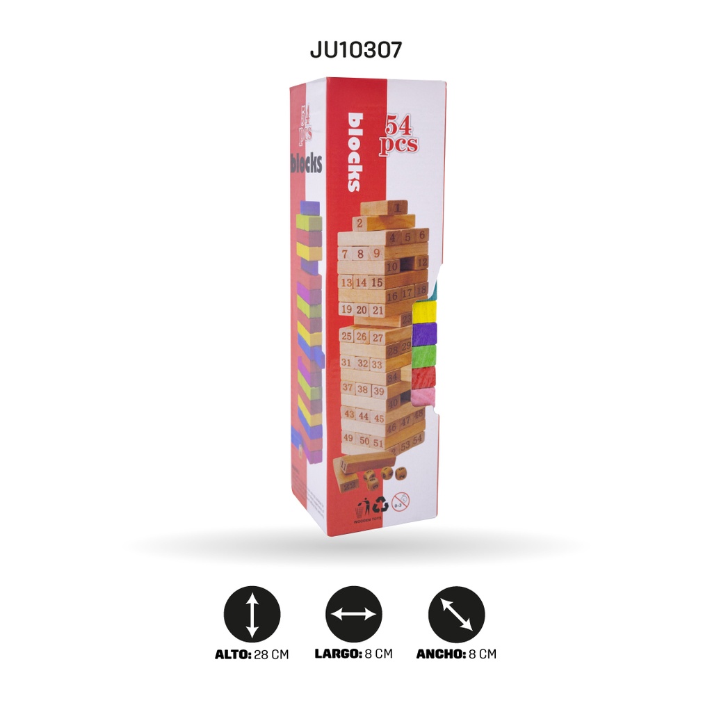 JENGA DE COLORES 54 PIEZAS  [1970-121]