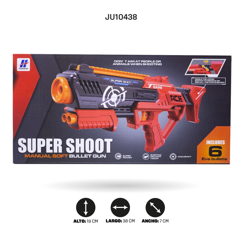 ARMA DE JUGUETE DE DARDOS BLANDOS [9001A-4]