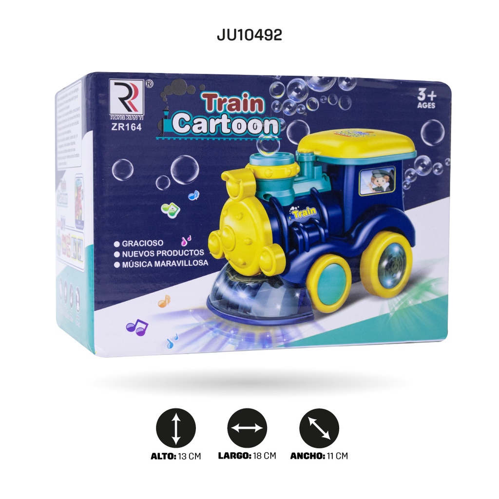 JUEGO DE MÁQUINA DE BURBUJAS CON FORMA DE TREN [ZR164]