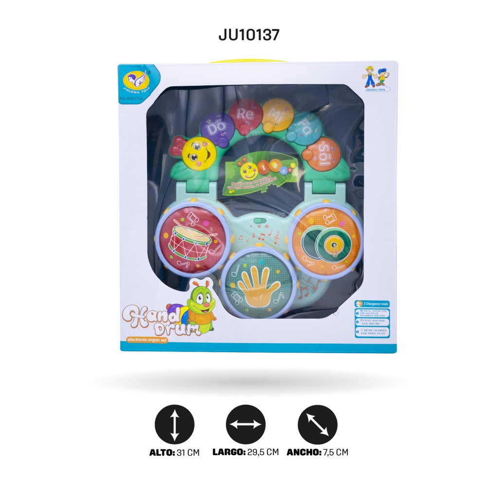 PANDERETA SON LUCES Y MÚSICA [855-176A]