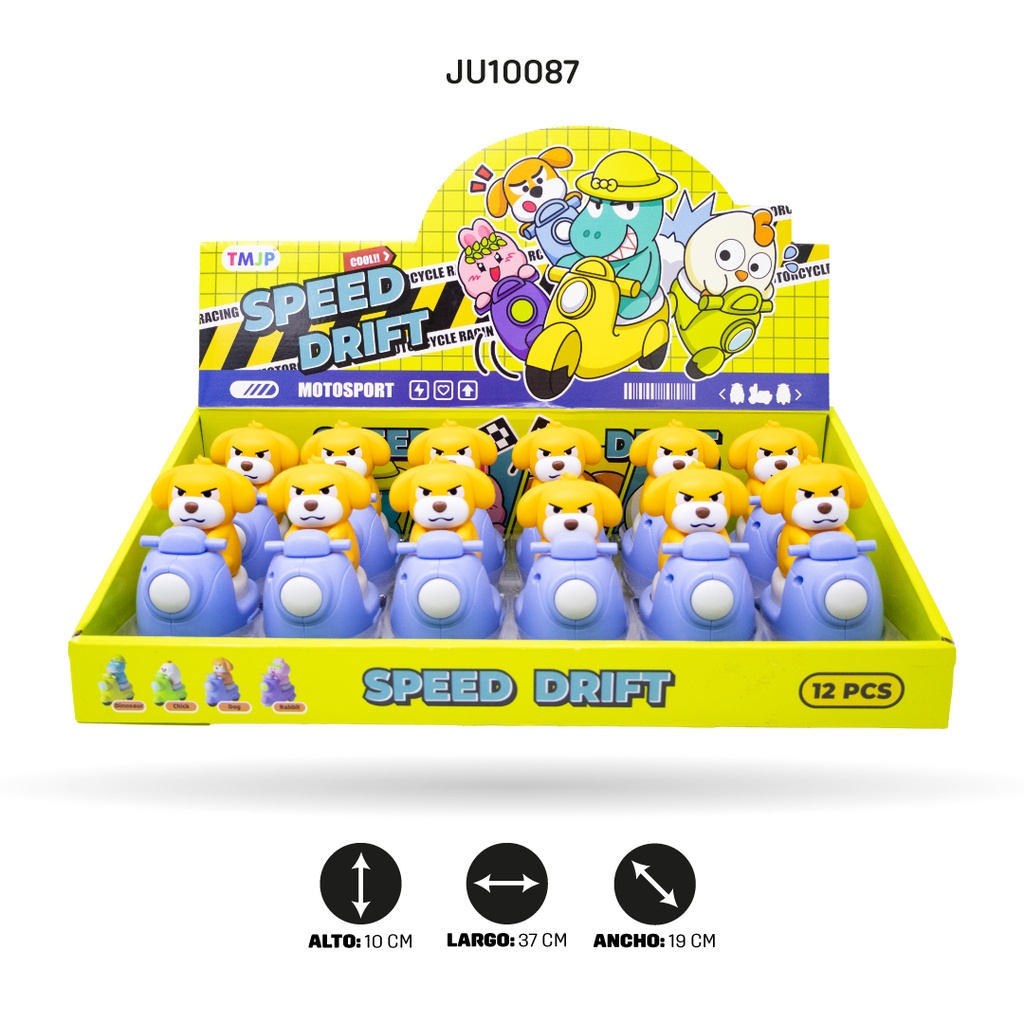 PERRO EN MOTOCICLETA VESPA X12 UND [ZP1788-4]