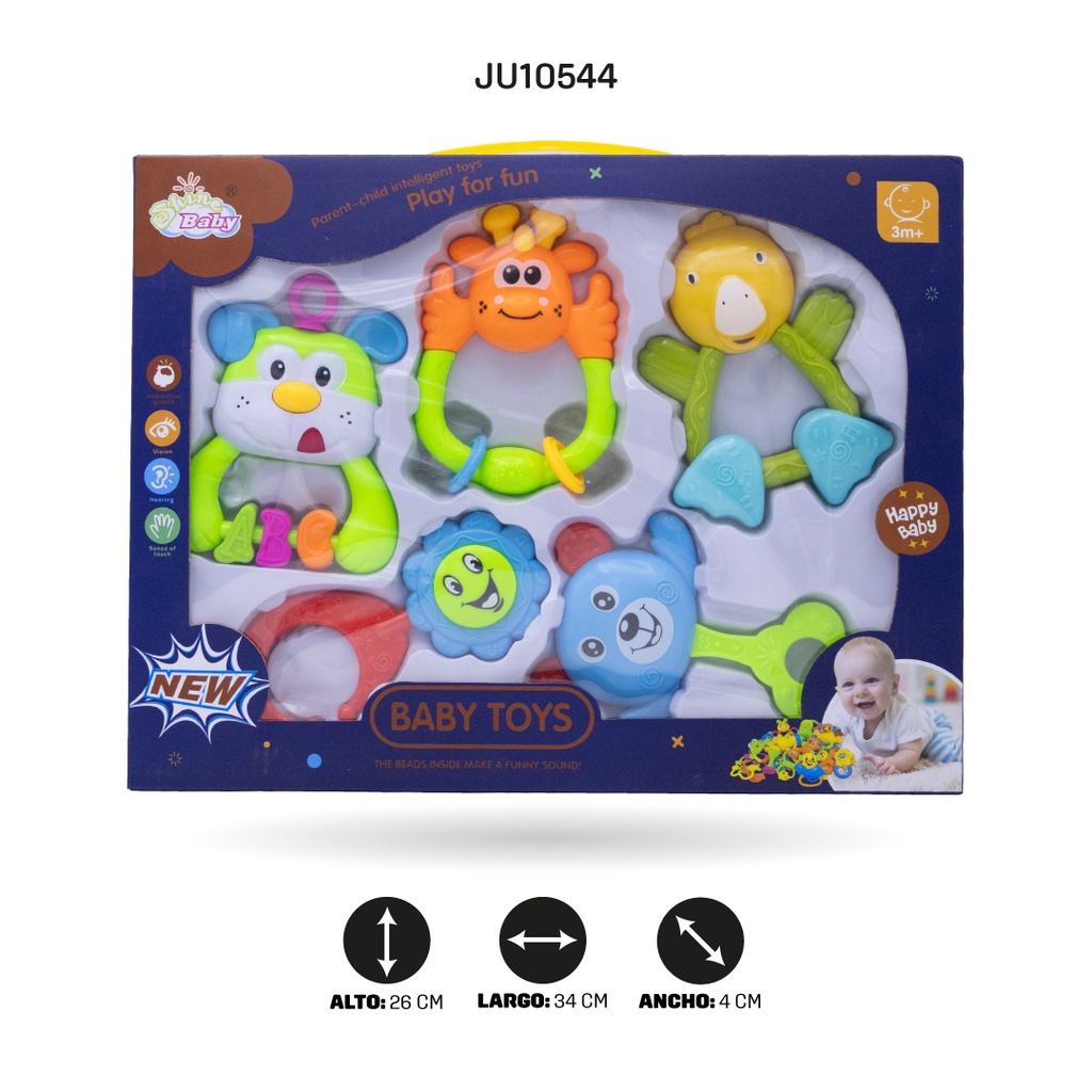 SET SONAJEROS BEBÉ X5 PZS [8501A]