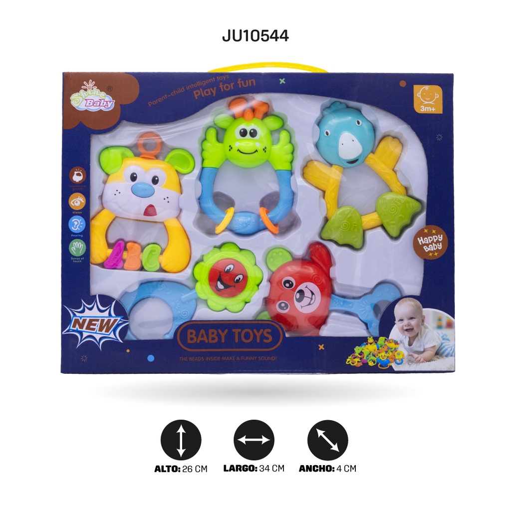 SET SONAJEROS BEBÉ X5 PZS [8501A]