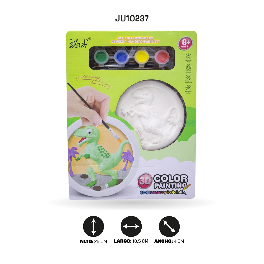 SET DE YESO CONPINTURA MOTIVO DINOSAURIO  [YC-55-1]