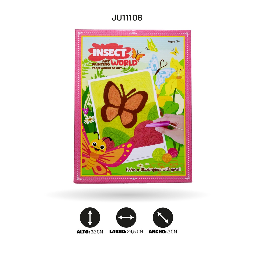 PINTURA DE MARIPOSA CON LANA [621-15]