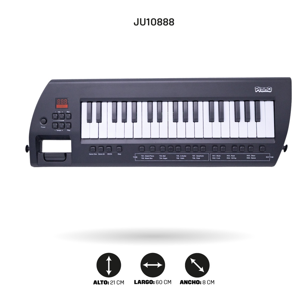 TECLADO DE 37 TECLAS CON LÍNEA USB Y MICRÓFONO [Q-219]