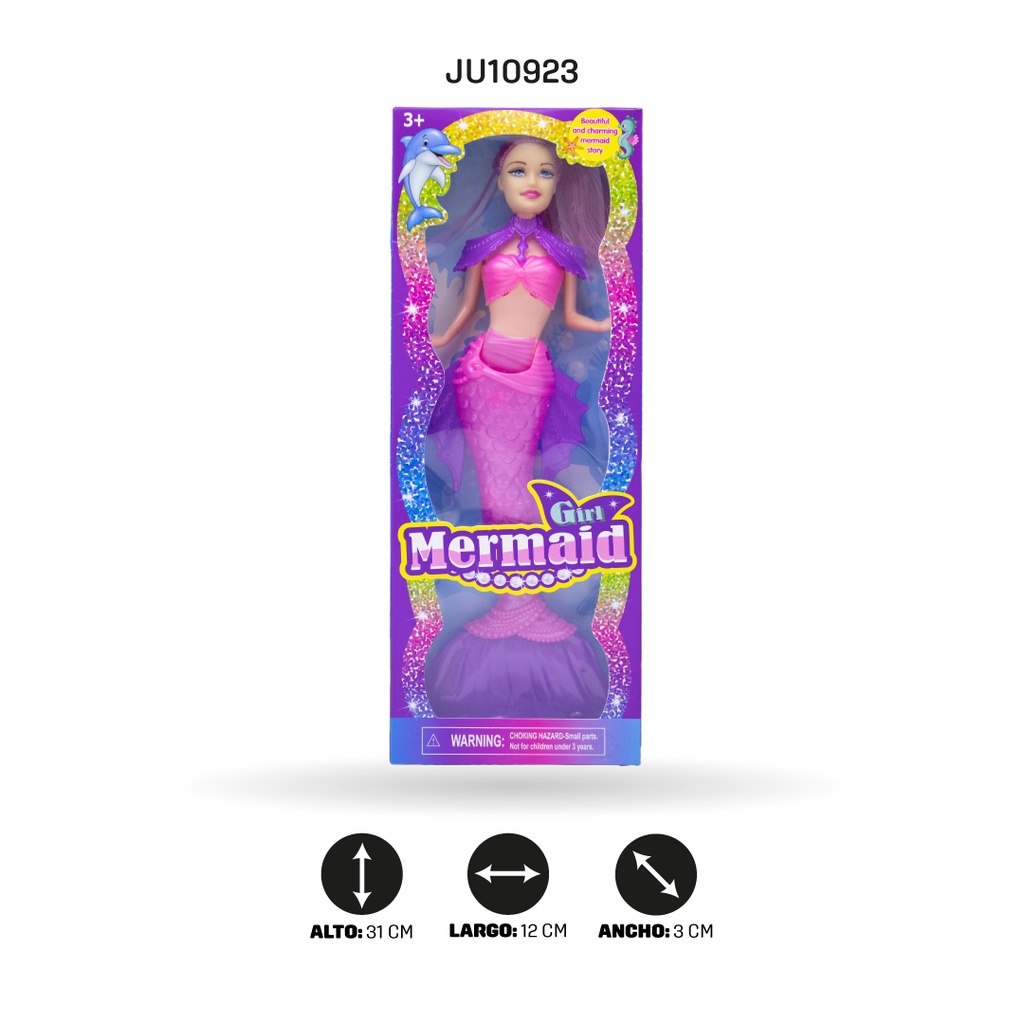BARBIE DE CUERPO COMPLETO DE 11,5 PULGADAS SIRENA [02024-3]
