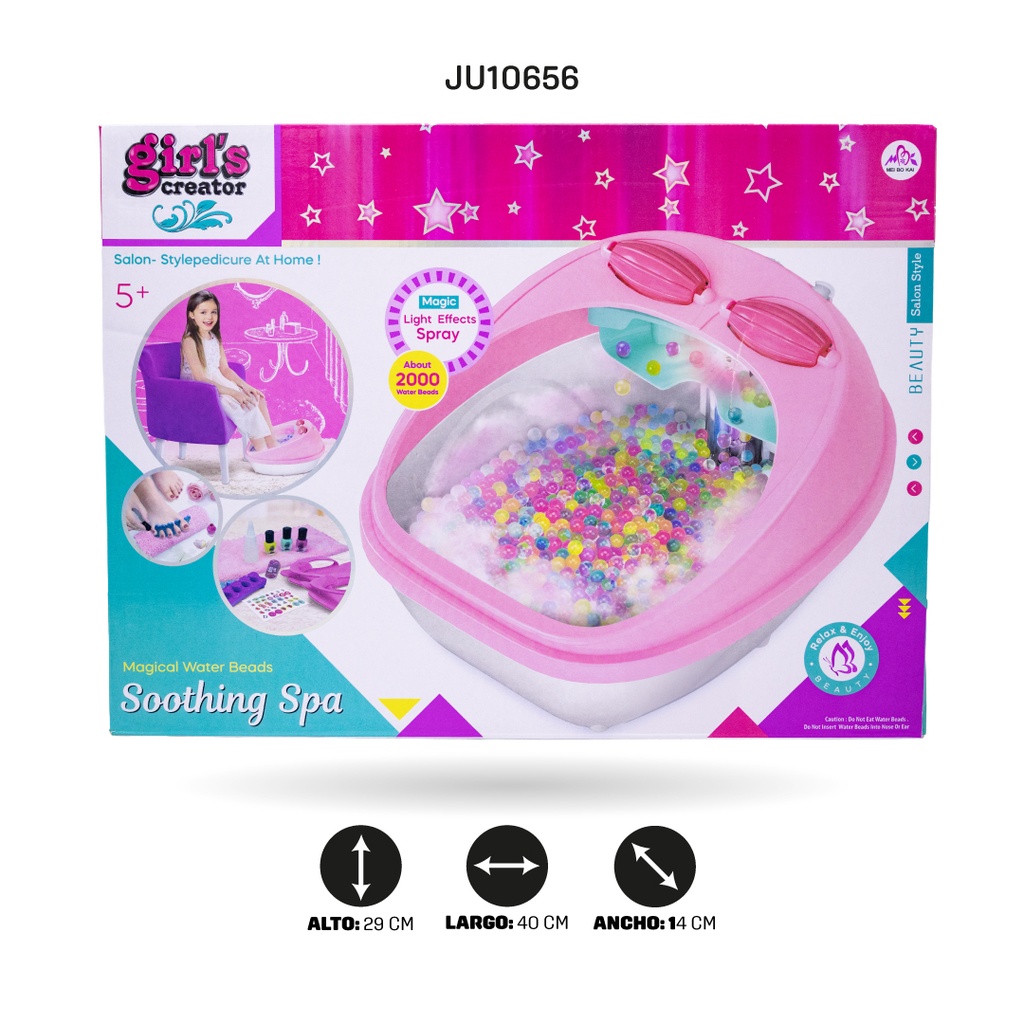 JUGUETE SET SPA PIES MASAJE PEDICURE HIDROGEL LUCES BURBUJAS    [MBK-390]