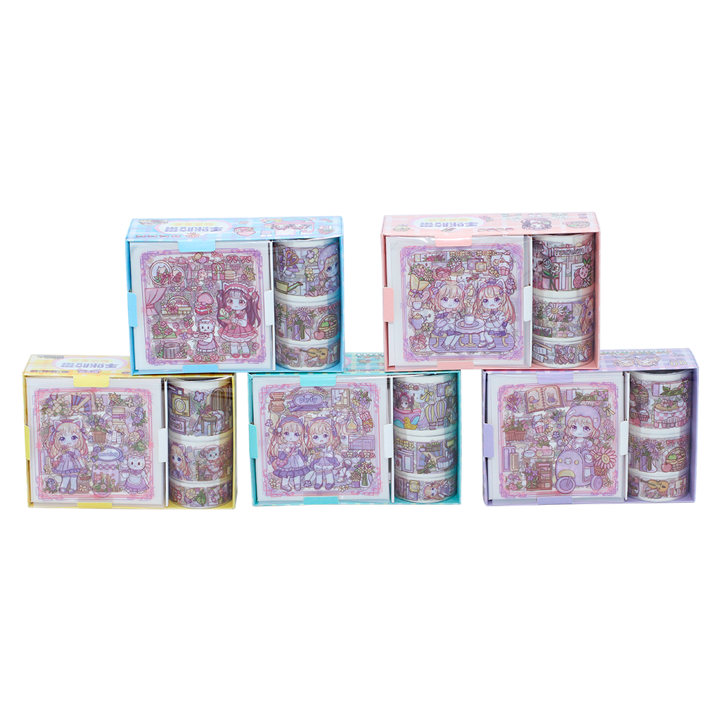 SET DE CINTAS Y STICKER PQT X 12 UND[PAC3123]