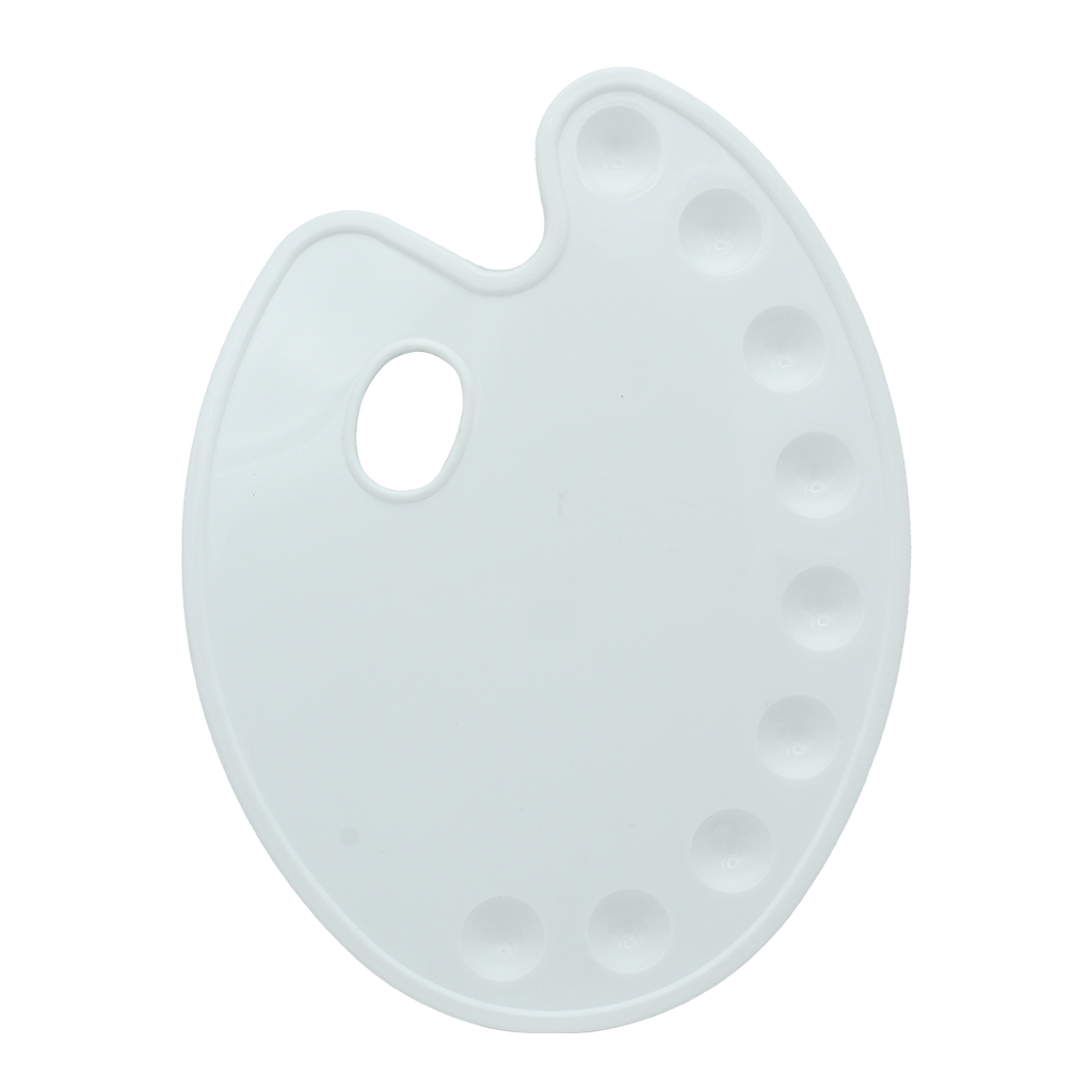 PALETA OLEO GRANDE BLANCA CON 9 HUECOS [SL-A118]