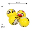 PELOTA ANTIESTRES 2.5IN MOTIVO CARA FELIZ Y EMOJIS X12 [PAC50002-1826]