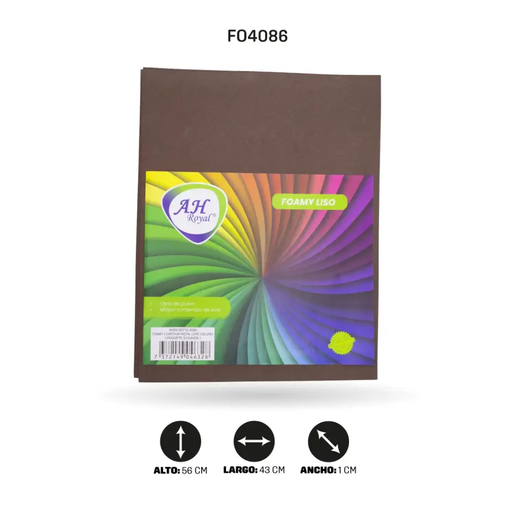 FOAMY 4 CARTA AH ROYAL CAFE OSCURO X 10 UNDS [AH28100715-PAC40261-4086]