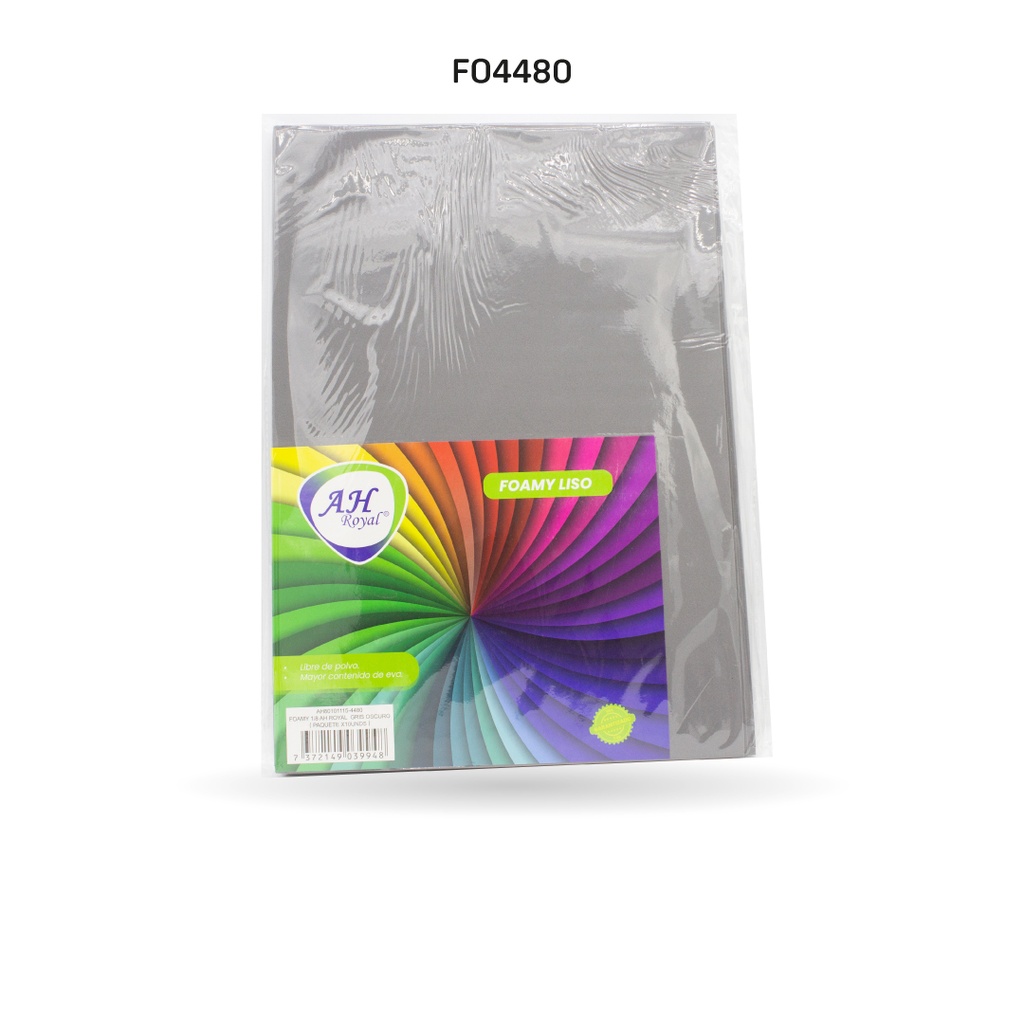 FOAMY 1/8 AH ROYAL GRIS OSCURO X 10 UNDS [AH80101115-4480-AH80101115]