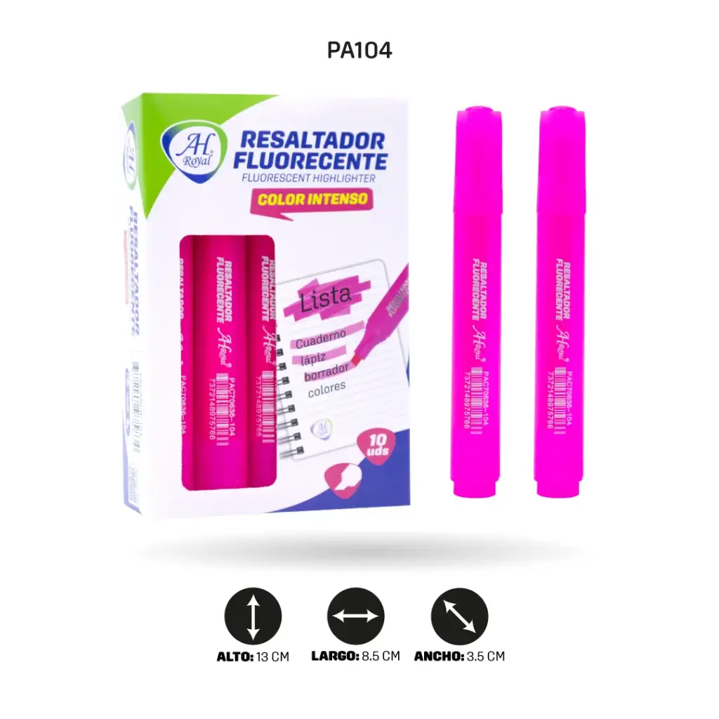 RESALTADOR AHROYAL FUCSIA FLUORESCENTE [PAC70636-104]
