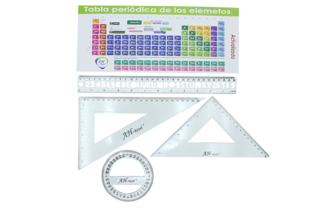 JUEGO GEOMETRICO AHROYAL GRUESO 120 GRS CON TABLA PERIODICA [PAC3295-1350-PAC60015-1350]