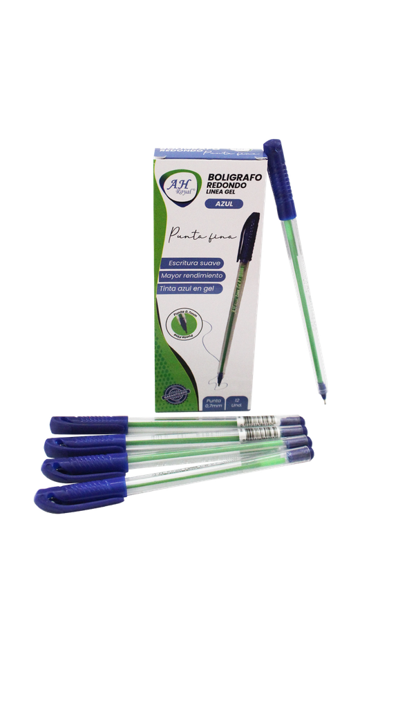 BOLIGRAFO AH ROYAL LINEA GEL 0.7 REDONDO AZUL [AZUL70631*2052]