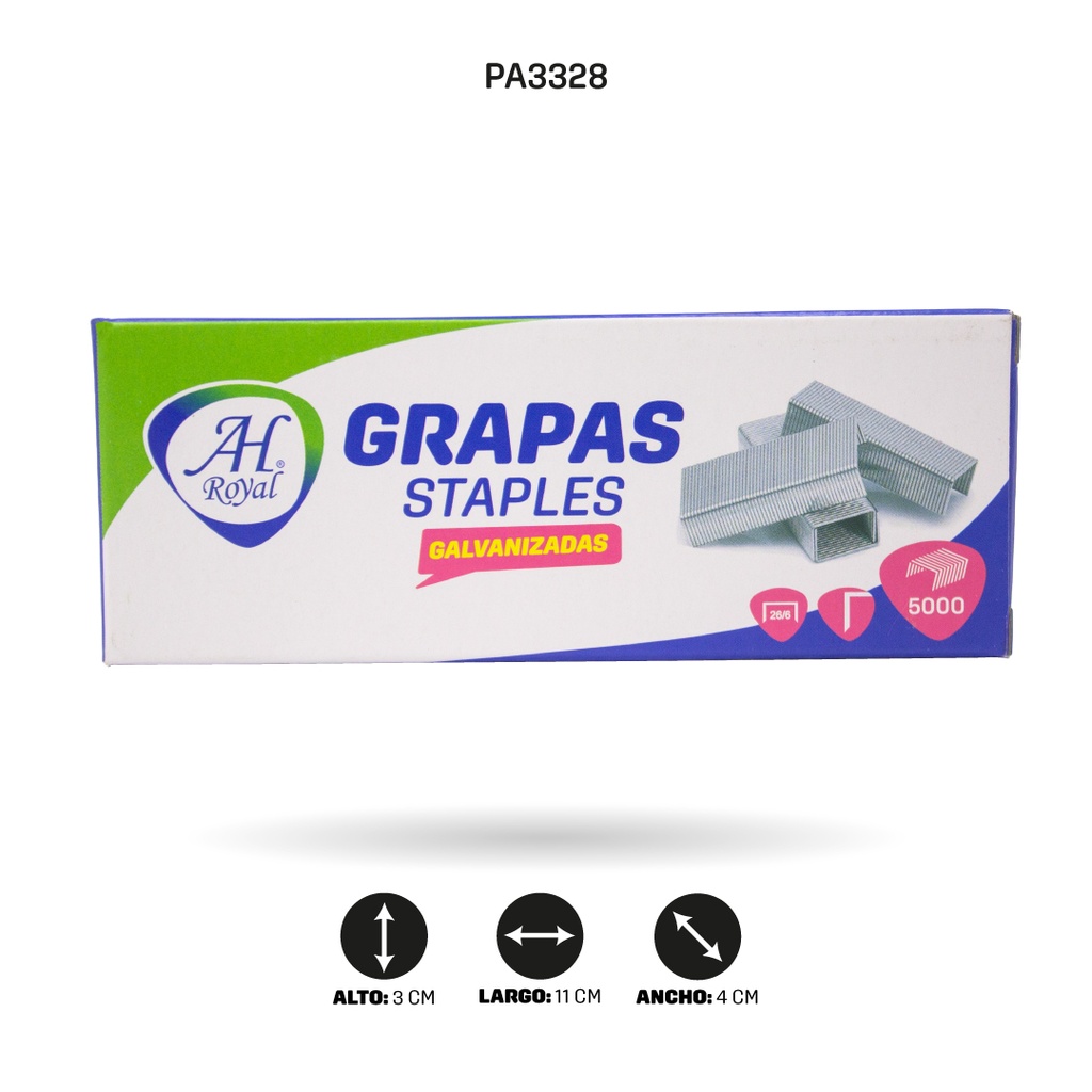 GANCHO COSEDORA AH ROYAL 26/6 X 5000 UND [PAC90034-3328-PAC60028]